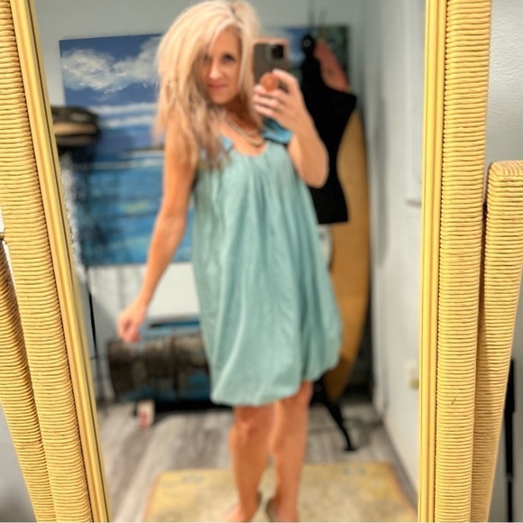 CLuce, Elegant,Affordable!Gorgeous Low V-Back Soft Green Bubble Dress,Size S - Picture 13 of 15